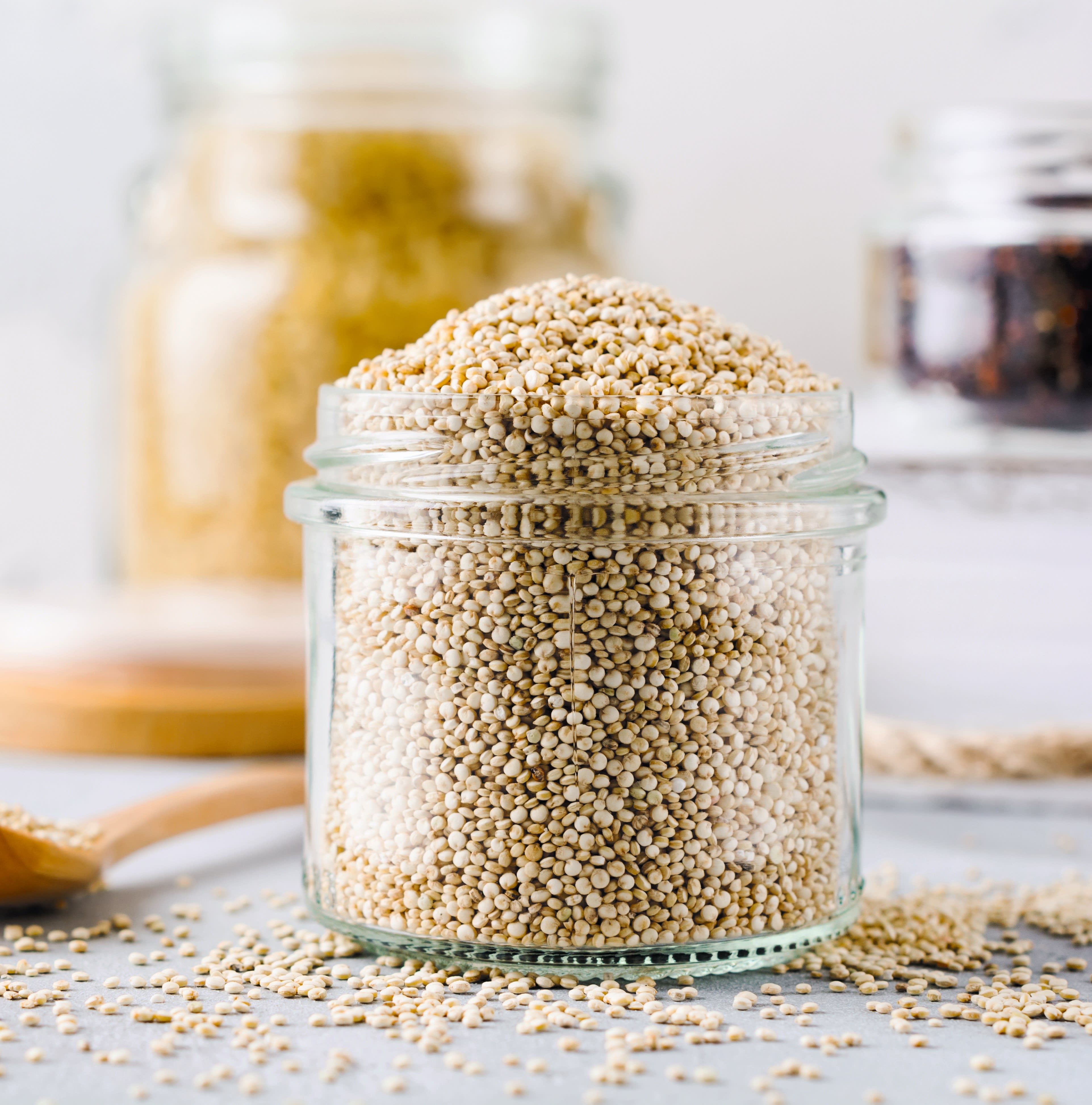 Foto van Quinoa en havervlokken met perzik door WW